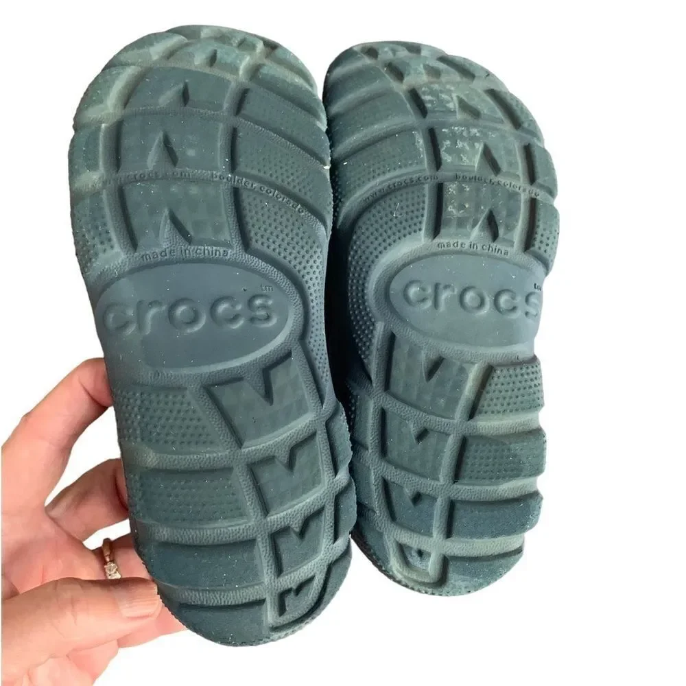 Crocs Kids Navy Blue Water Shoe Clog Sz 10/12